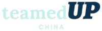 TeamedUp China Logo Transparent Blue
