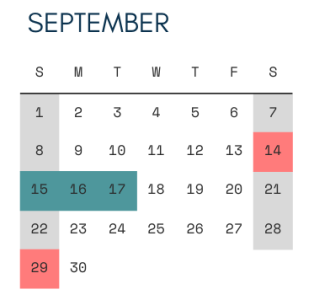 2024 September Public Holidays & Special Working Days Calendar September