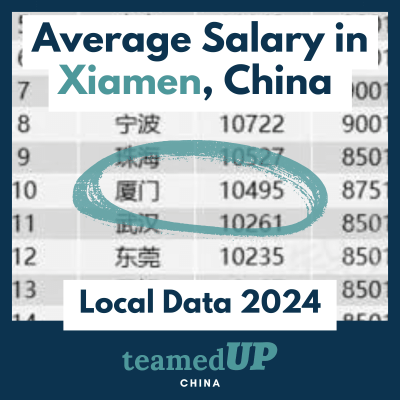 Average Salary in Xiamen China - TeamedUp China