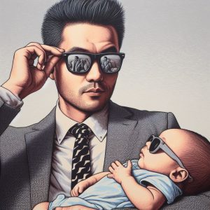 Chinese Father Enjoying Paternity Leave Chinese Father Enjoying Paternity Leave