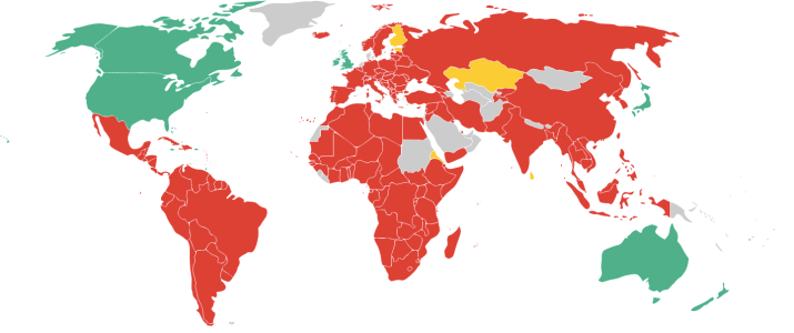 Global Map of Labor Day Celebrations